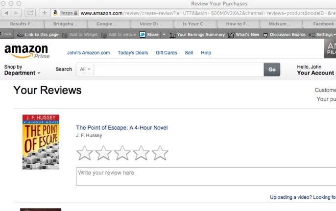 Amazon P.O.E. Your Reviews Page